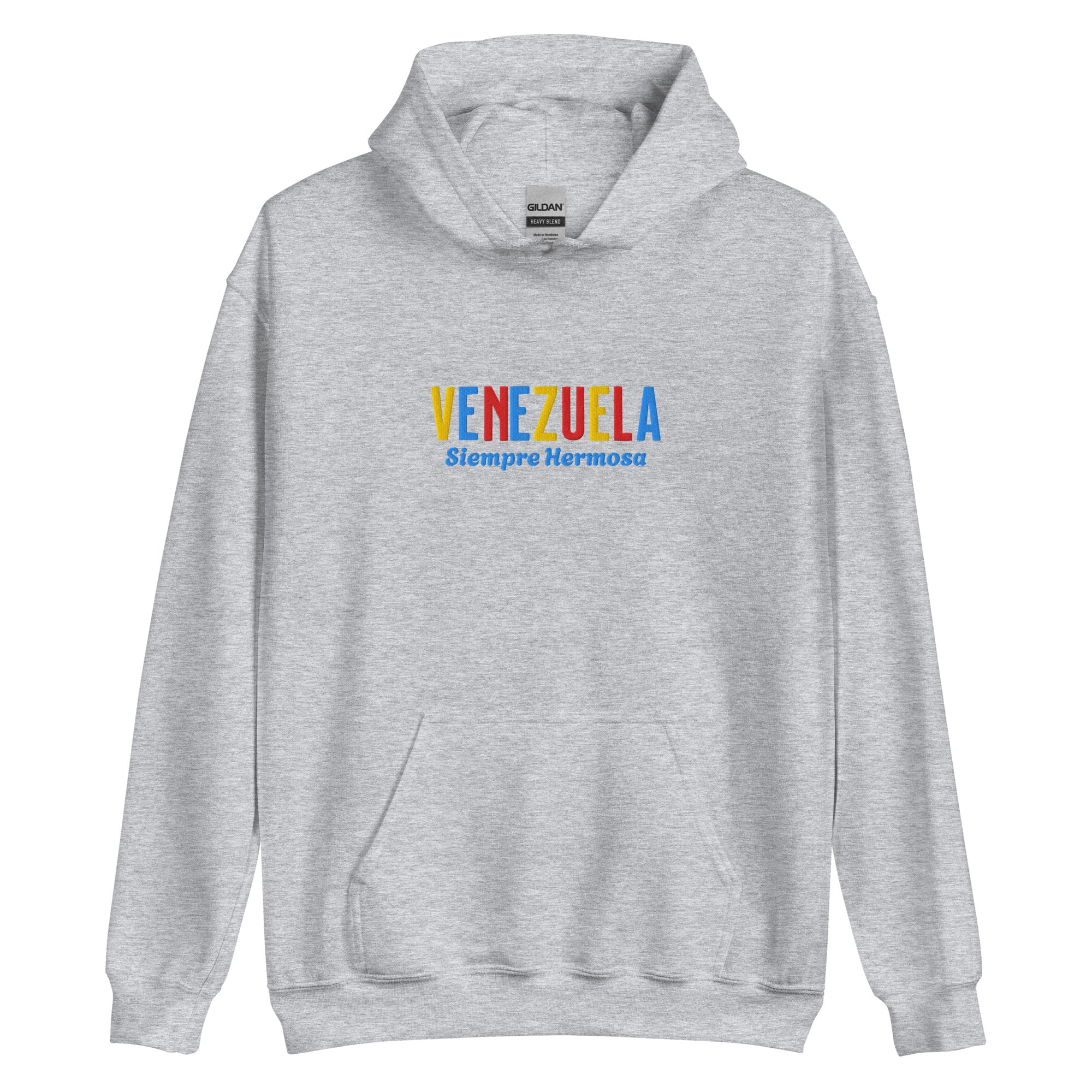 Hoodie bordado con la frase “Siempre Hermosa”, inspiración cultural de Venezuela.